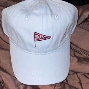 Preppy Frazier Sterling Sport PICKLEBALL Hat – Light Blue & Pink Pennant Logo